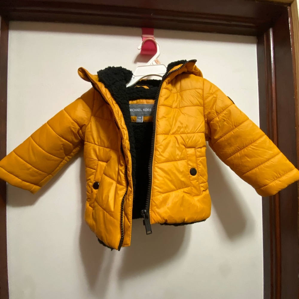 Michael Kors Kids Mustard Puffer Jacket